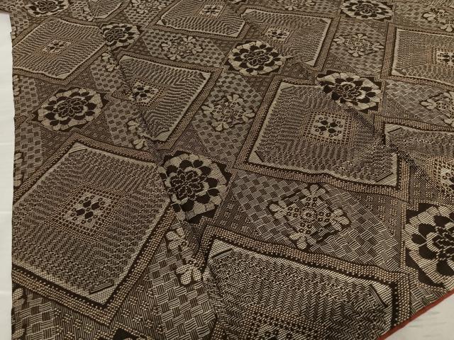 平和屋着物○本場大島紬 龍郷絣 正絹 逸品 AAAW9147zg