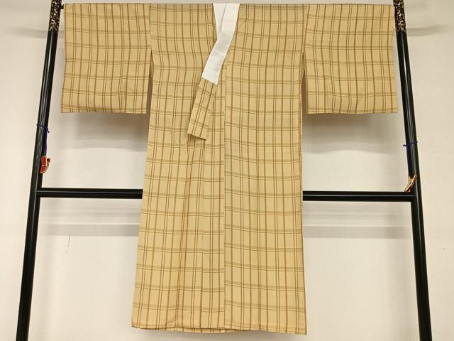 平和屋着物○長襦袢 無双仕立て 格子 正絹 逸品 AAAW9149zg