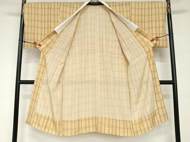 平和屋着物○長襦袢 無双仕立て 格子 正絹 逸品 AAAW9149zg