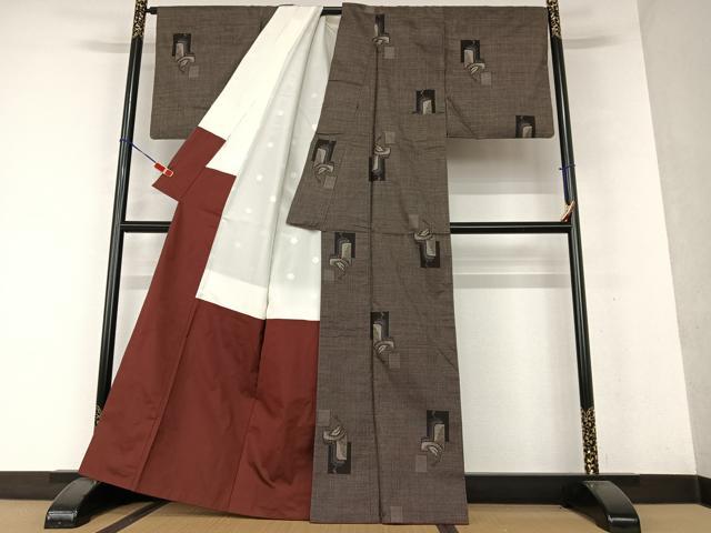 花雪日和様、専用　 着物リメイク大島紬 【694】　ファスナーパーカー 楽天市場】村山大島紬 難有品 菱華文模様 着物リメイク