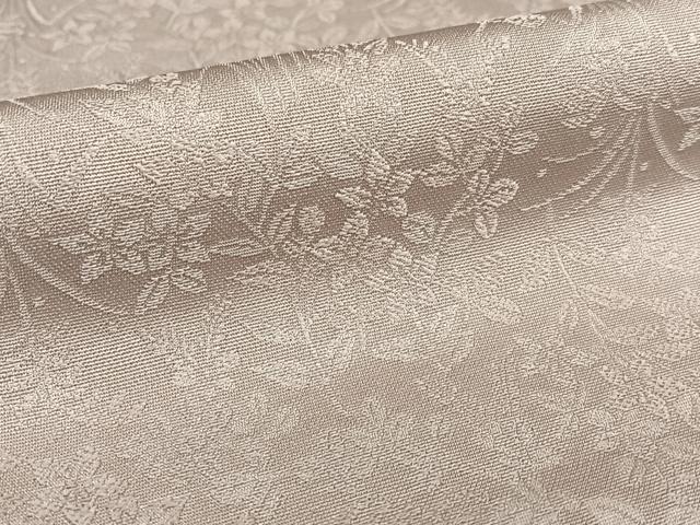 平和屋着物●中井淳夫　色無地　草花地紋　胡桃染色　正絹　逸品　AAAW9171zg 平和屋着物○中井淳夫 色無地 草花地紋 胡桃染色 正絹 逸品 AAAW9171zg