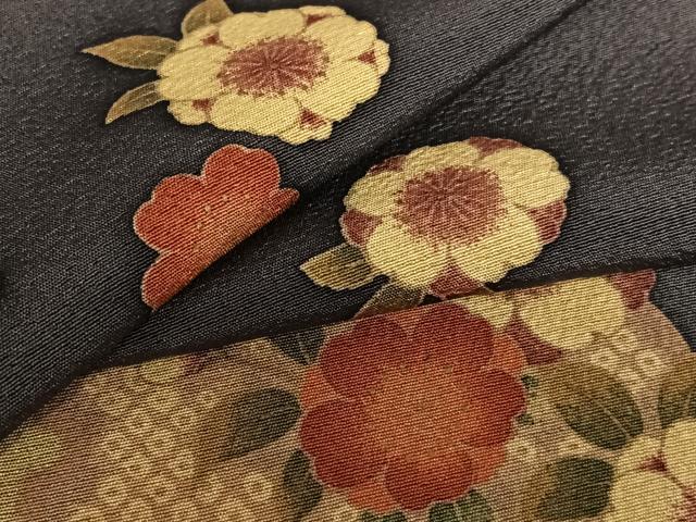 平和屋着物●上質な小紋　雪輪舞桜　暈し染め　正絹　逸品　AAAW9182zg