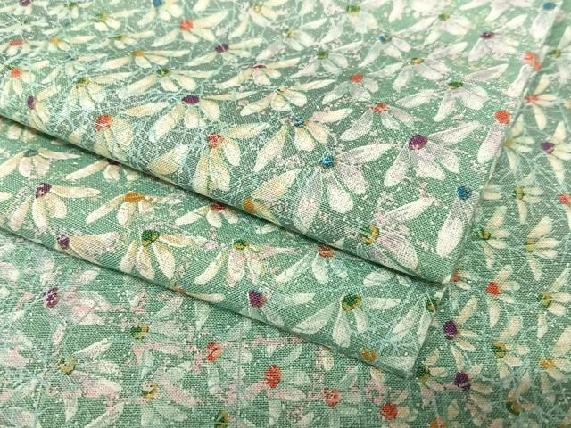 平和屋着物●上質な小紋　紬地　舞花文　暈し染め　正絹　逸品　AAAW9192zg