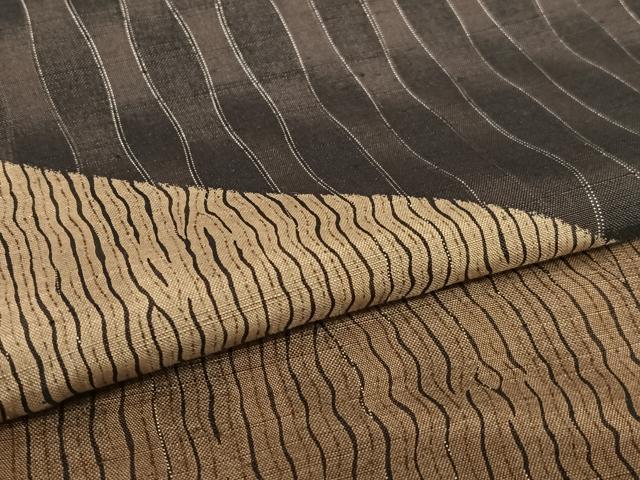 平和屋着物○上質な紬 訪問着 立涌文 変わり縞 正絹 逸品 AAAW9199zgの