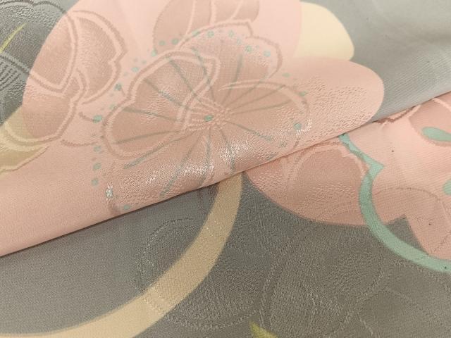 平和屋着物○振袖用長襦袢 無双仕立て 舞花文 地紋起こし 正絹 逸品