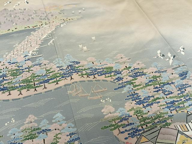 平和屋着物○本加賀友禅作家 宮野勇造 色留袖 天の橋立 浜