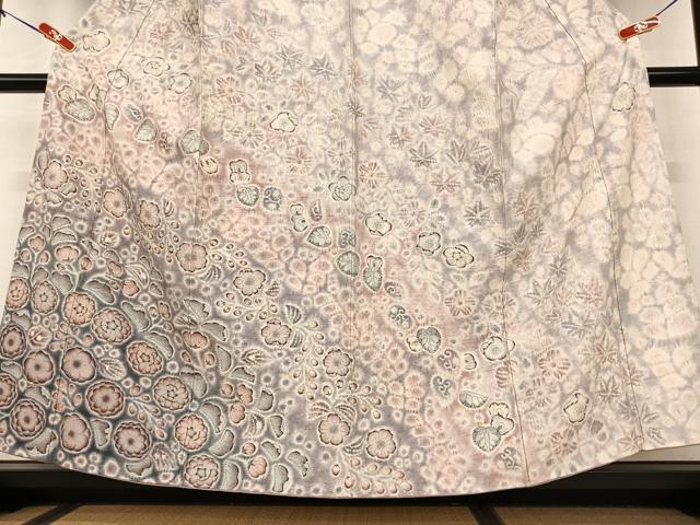 平和屋着物○極上 十七代京屋林蔵 訪問着 本場結城紬地 辻が花