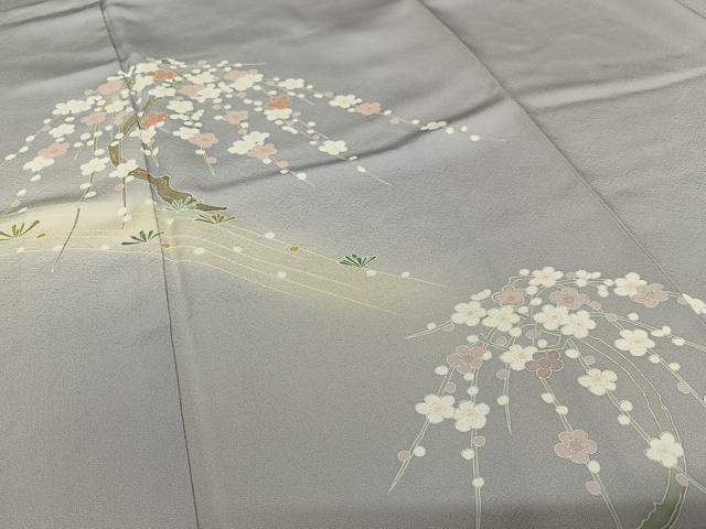 平和屋着物○訪問着 枝梅文 暈し染め 正絹 逸品 AAAW9237zg
