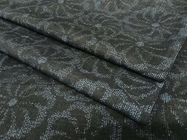 平和屋着物●結城紬　80亀甲　花尽し　正絹　逸品　AAAW9250zg