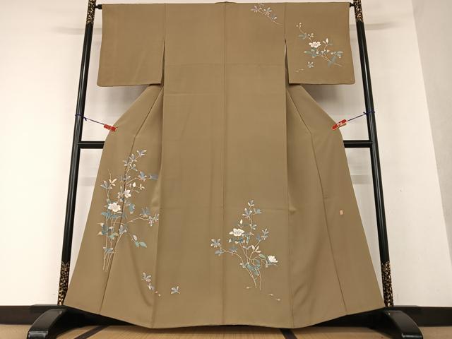 平和屋着物●訪問着　友禅作家物　枝花文　正絹　逸品　AAAW9259zg