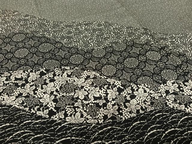 平和屋着物○訪問着 道長花文 黒地 さが美扱い 正絹 逸品 AAAW9281zg