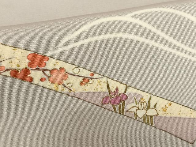 平和屋着物○訪問着 刺繍 鬘帯花文 金彩 正絹 逸品 AAAW9284zg