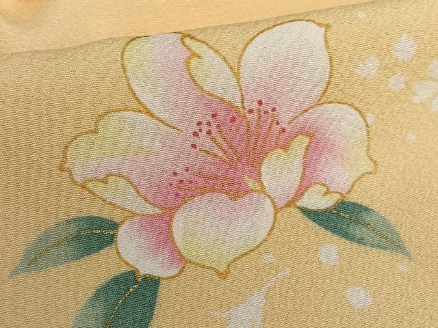 平和屋着物○小振袖 二尺袖 舞花文 暈し染め 洗える着物