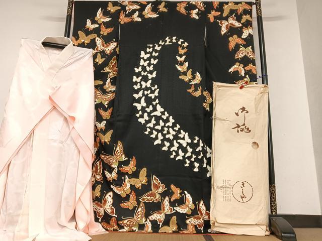 【銘品新品】作家物 長襦袢 牡丹鼠色 変わり織「市松格子織」袖無双仕立て 銘品新品】作家物 長襦袢 牡丹鼠色 変わり織「市松格子織」袖無双