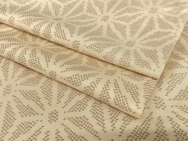 平和屋着物●上質な紬　麻の葉文様　正絹　逸品　AAAW9297zg