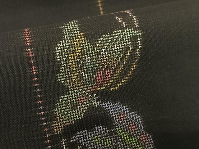 平和屋着物○本場大島紬 カタス9マルキ 地空 舞蝶文 やまと誂