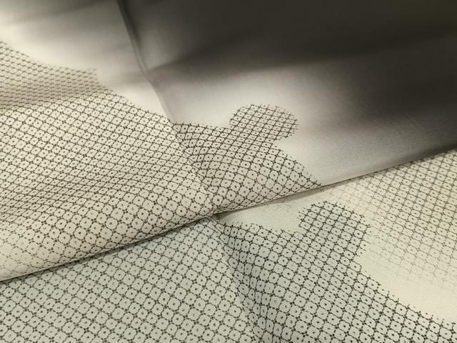 平和屋着物○訪問着 雪輪重ね文 暈し染め 正絹 逸品 AAAW9310zg 