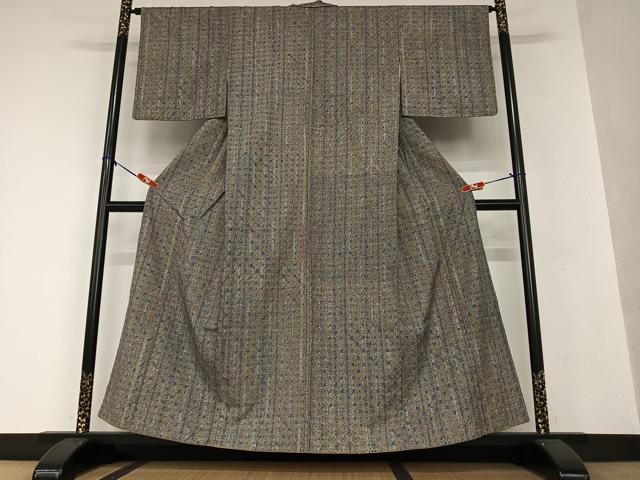 平和屋着物●上質な紬　絞り　鈴乃屋扱い　正絹　逸品　AAAW9317zg 平和屋着物○上質な紬 絞り 鈴乃屋扱い 正絹 逸品 AAAW9317zg