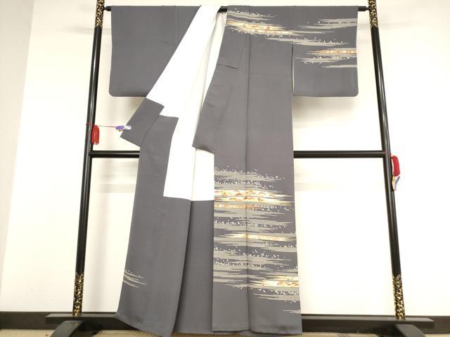 平和屋着物○銀座きしや 訪問着 駒刺繍 松竹梅扇文 金彩