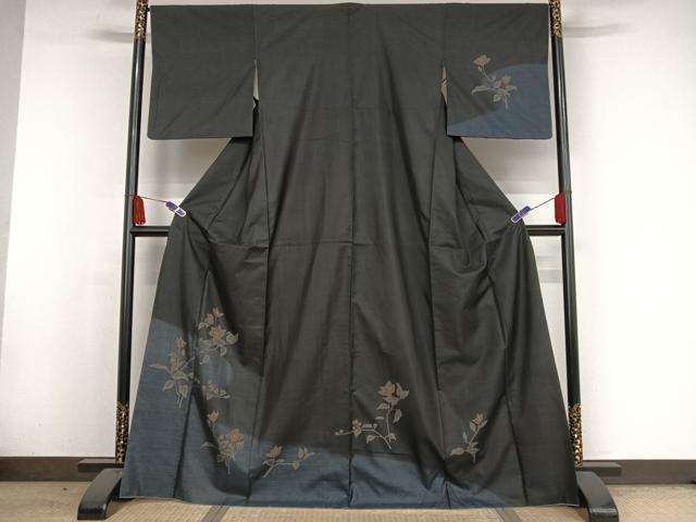 平和屋着物○本場大島紬 カタス7マルキ 花間道 正絹 逸品 未使用