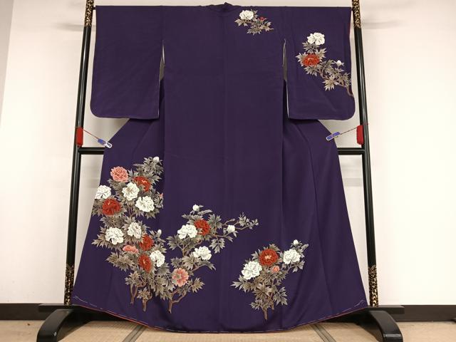 着物 成人式・卒業式10%OFFCP11/27迄)二尺袖着物 単品「鶴と花紋に紗綾形