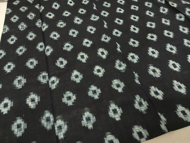 平和屋着物○友禅作家の巨匠 浅井青仁 小紋 花丸文 桧垣地紋
