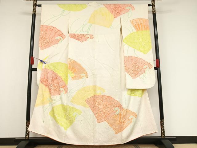 平和屋着物●豪華振袖　総絞り　花青海波　正絹　逸品　AAAX0061np