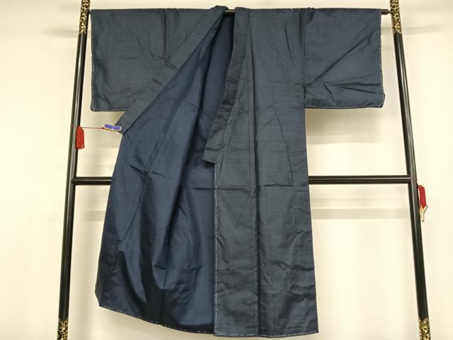 平和屋着物□男性 紬 アンサンブル 長襦袢(袷)セット 作家物 霞文 正絹