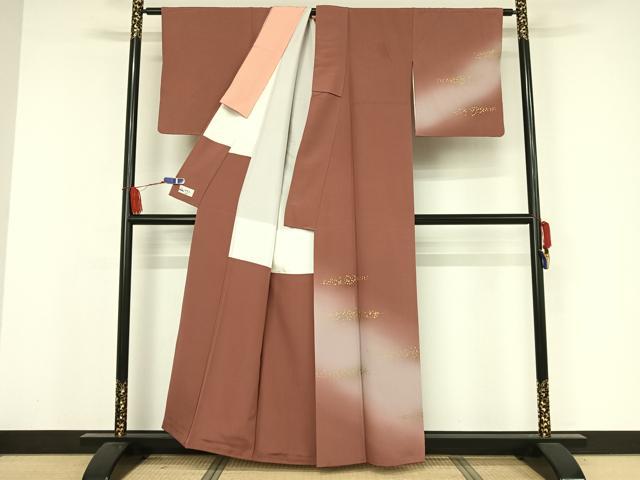 平和屋着物○訪問着 箔散らし 暈し染め 金彩 正絹 逸品 AAAZ3329np