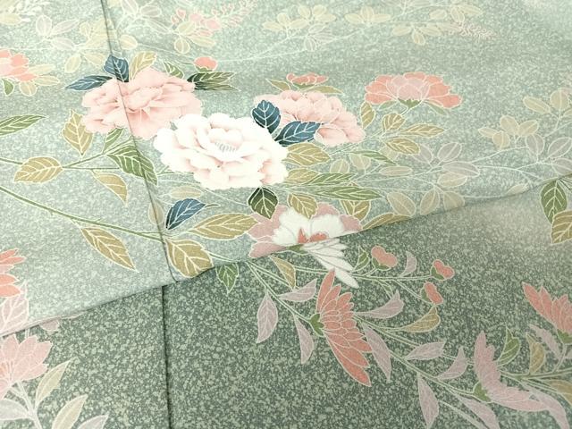 平和屋着物○訪問着 枝花文 暈し染め 正絹 逸品 AAAX0108np