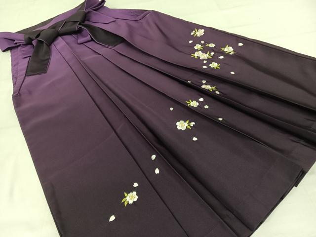 平和屋着物●女性　行灯袴　刺繍　舞花文　暈し染め　洗える着物　AAAX0111np