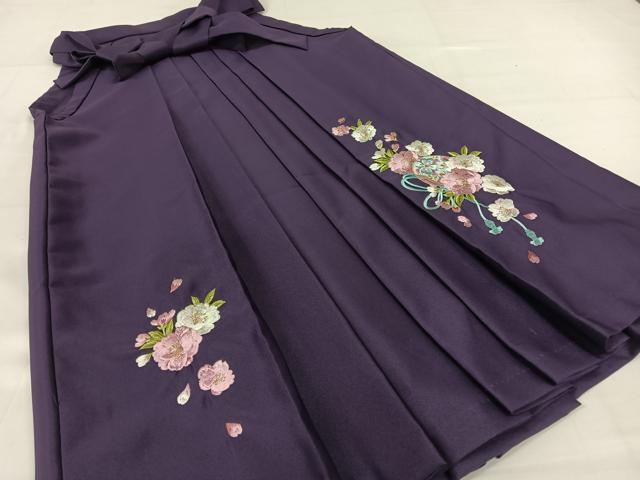 平和屋着物●女性　行灯袴　刺繍　花鞠文　金糸　洗える着物　AAAX0112np