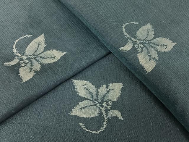 平和屋着物●上質な紬  胴抜き仕立て　舞葉文　正絹　逸品　未使用　AAAX0122np