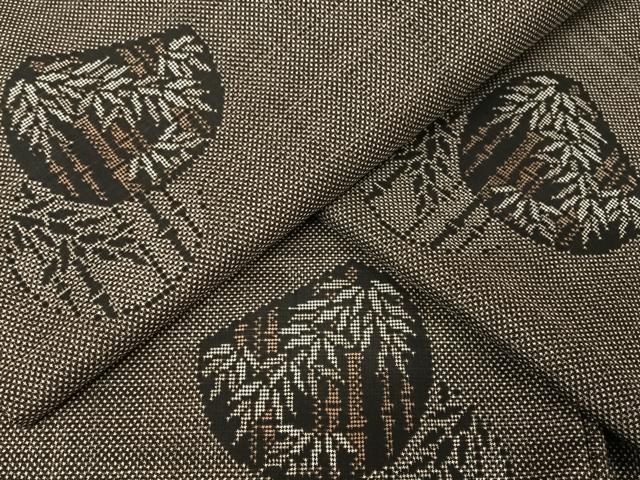 平和屋着物●本場大島紬　一元7マルキ　笹文　正絹　逸品　AAAX0177np