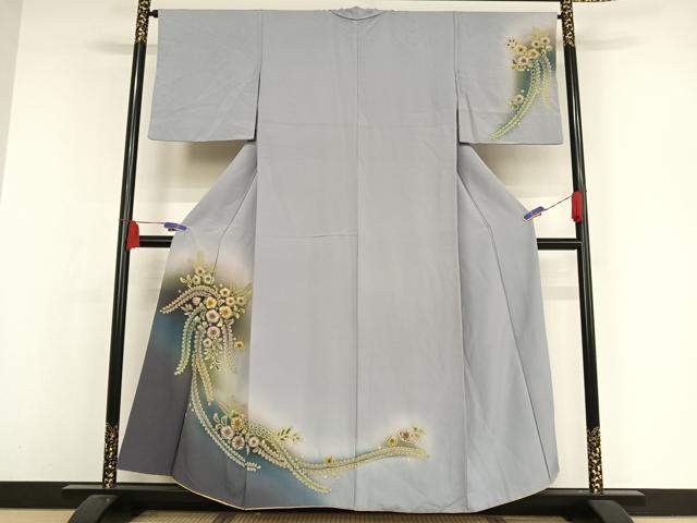 平和屋着物●訪問着　絞り　辻が花　暈し染め　正絹　逸品　AAAX0178np