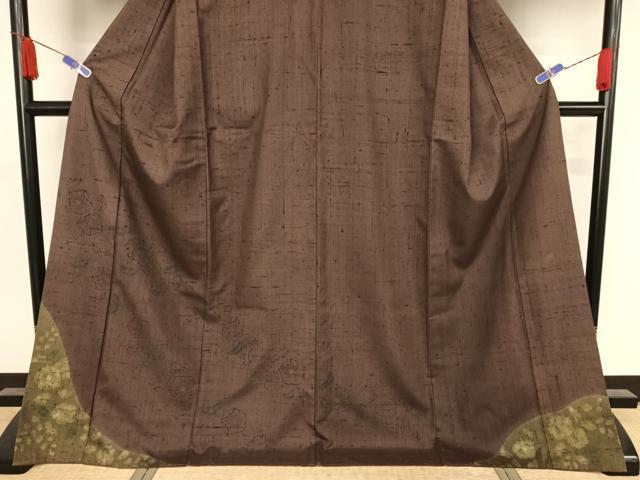 平和屋着物○訪問着 作家物 紬地 辻が花 正絹 逸品 AAAX0194np