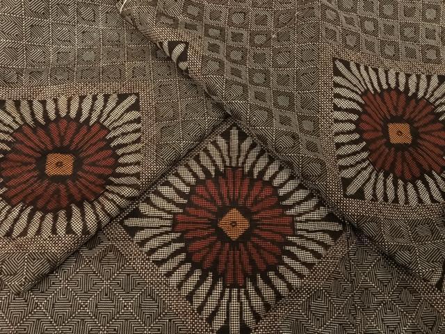 平和屋着物●本場大島紬　龍郷絣　正絹　逸品　AAAX0195np