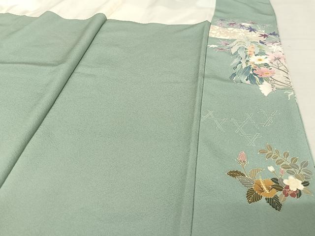 平和屋着物○素描友禅 鈴木麗雅 訪問着 色紙花文 暈し