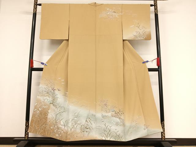 平和屋着物○訪問着 友禅 風景文 暈し染め 金彩 正絹 逸品 AAAY9904np