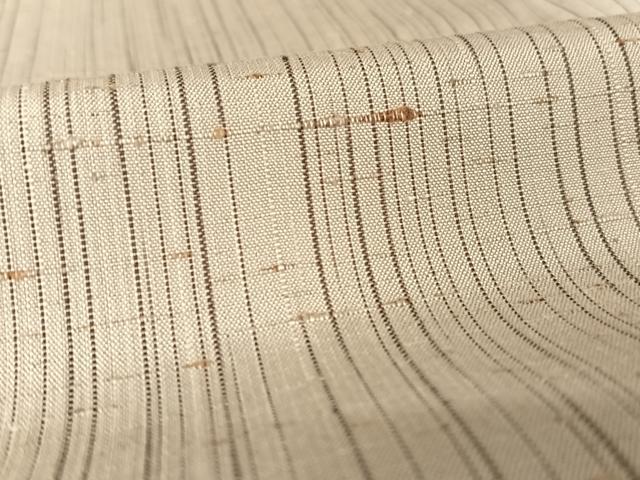平和屋着物○ぜんまい紬 縞 正絹 逸品 AAAX0254np 紬