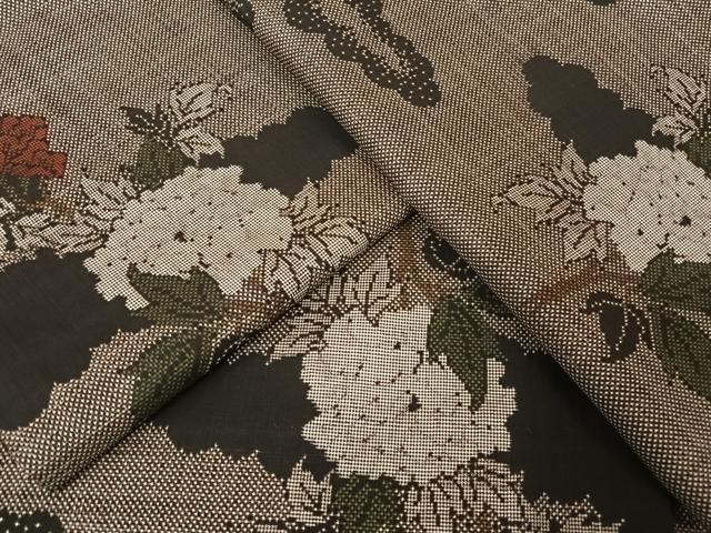 平和屋着物□本場大島紬 7マルキ 枝花文 正絹 逸品 未使用 DAAW2524ma