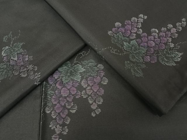 平和屋着物●本場大島紬　葡萄　さが美扱い　正絹　逸品　AAAX0258np