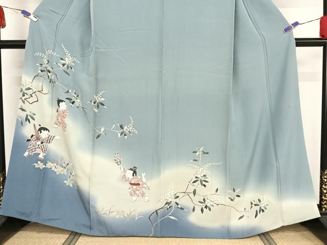 平和屋着物○訪問着 友禅 作家物 童子遊び 暈し染め 正絹 逸品