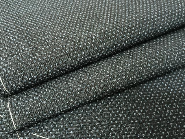 平和屋着物●男性　白鷹お召　蚊絣　三越扱い　正絹　逸品　未使用　AAAX0269np