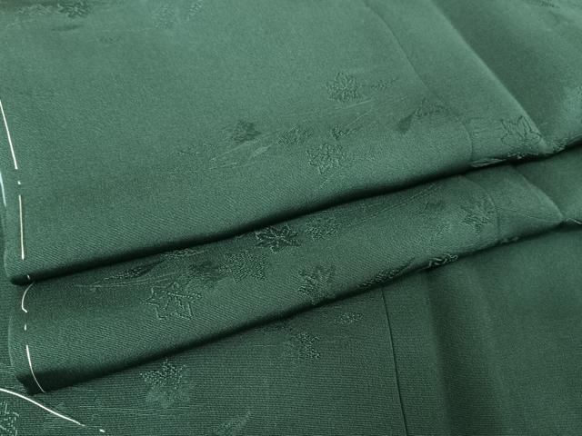 平和屋着物●上質な色無地　吹き寄せ地紋　高麗納戸色　正絹　逸品　未使用　AAAX0281np