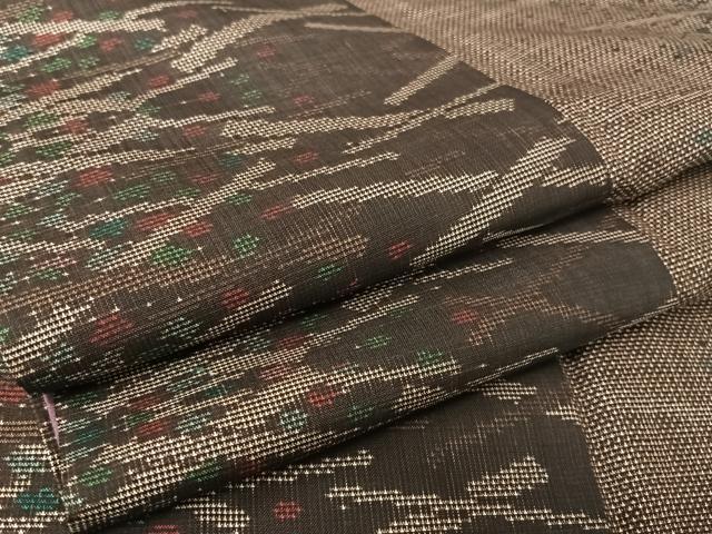 平和屋着物●本場大島紬　カタス7マルキ　算木ちらし　正絹　逸品　AAAX0299np