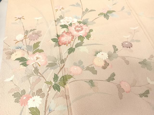 平和屋着物●訪問着　作家物　枝花文　正絹　逸品　AAAX0305np 平和屋着物○訪問着 作家物 枝花文 正絹 逸品 AAAX0305np