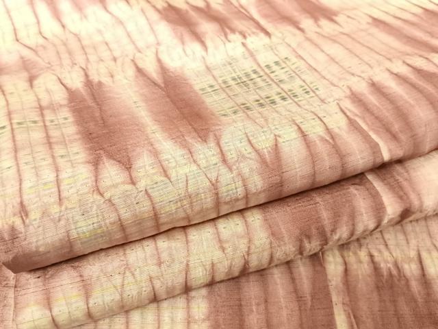 平和屋着物●上質な紬　絞り　縞　正絹　逸品　AAAX0312np