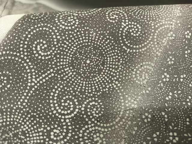 平和屋着物○葉葺工房 訪問着 紬地 絞り 寄せ小紋柄 正絹