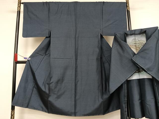 平和屋着物●男性　本場大島紬　アンサンブル　100亀甲　総詰め　正絹　逸品　未使用　AAAX0384np